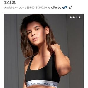 Black Calvin Klein Bra